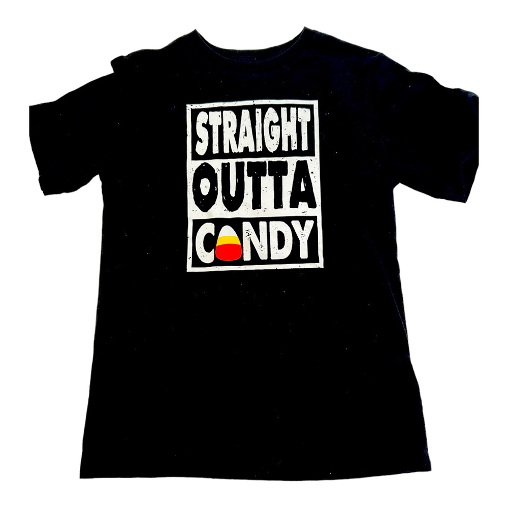 Celebrate Halloween girls boys unisex Straight Outta Candy black tshirt